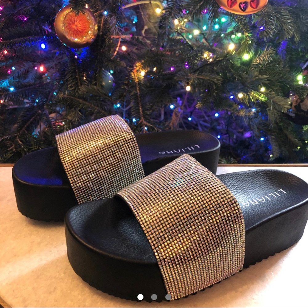 Sparkly Platform Sandals - NWT - 7